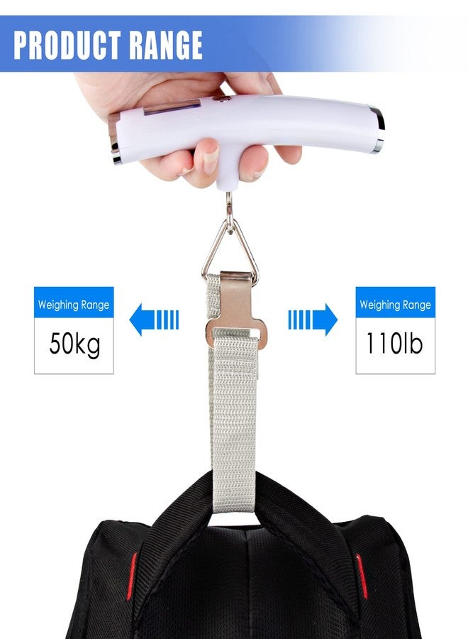VOPOCO Digital Luggage Scale for Travel Handheld Weight Scale for Luggage with Tare Function 110lbs Travel Luggage Weight Portable Suitcase Weighing Scale Back-lit LCD Display Gifts for Travelers (Strap) - Image 3